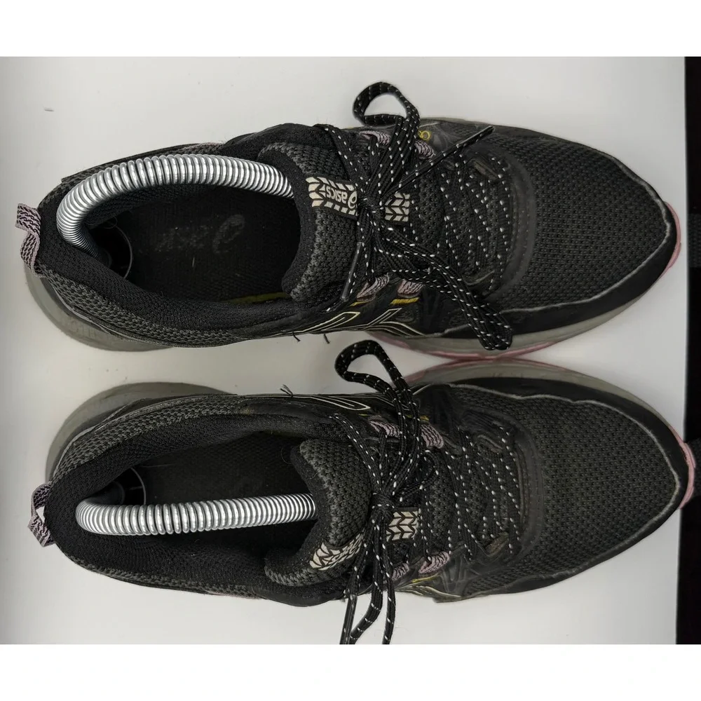 ASICS Gel-Venture 8 Trail Running Shoes Womens 7 Black Pink 1012A708 Good